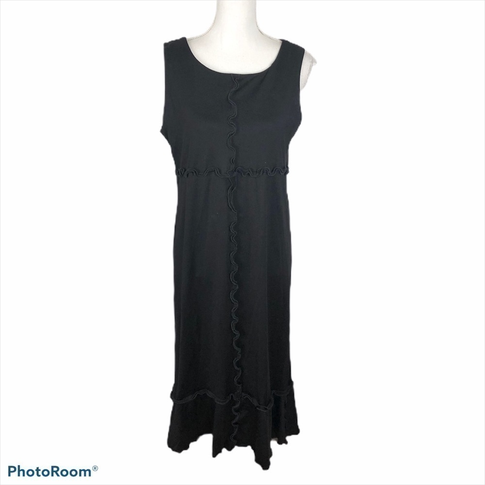 Spencer Alexis Ruffle Black Maxi Dress Sz 8 Women